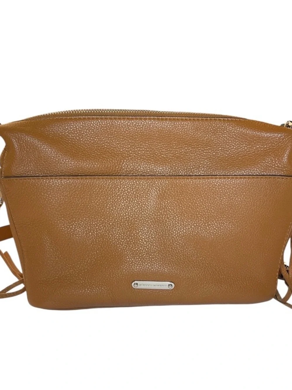 Rebecca Minkoff Small Julian Crossbody Bag Tan Silver Hardware Boho
